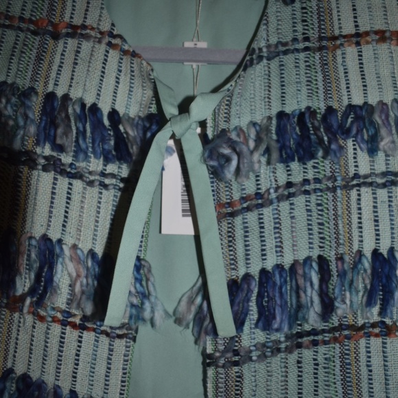 Renata Gasparian Gorgeous High End Neela Green & Blue Ruffles Vest One Size - Picture 2 of 11